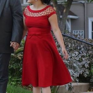 RED RETRO DRESS